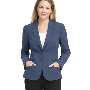 The Limited Collection Women's Blue Blazer Jacket Single Button 8 Preppy  98-25